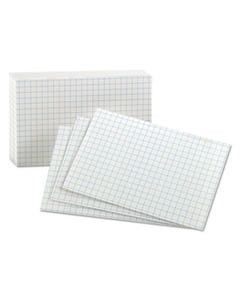 OXF02035 GRID INDEX CARDS, 3 X 5, WHITE, 100/PACK