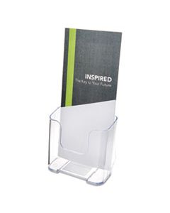 DEF77501 DOCUHOLDER FOR COUNTERTOP/WALL-MOUNT, LEAFLET SIZE, 4.25W X 3.25D X 7.75H, CLEAR