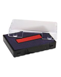 USSP5440BR T5440 DATER REPLACEMENT INK PAD, 1 1/8 X 2, BLUE/RED