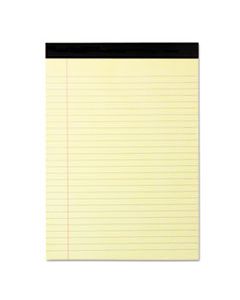 UNE91812 RULED WRITING PAD, WIDE/LEGAL RULE, 8.5 X 11, CANARY, 50 SHEETS, DOZEN