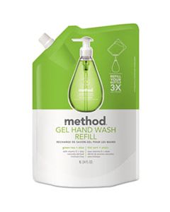 MTH00651CT GEL HAND WASH REFILL, GREEN TEA AND ALOE, 34 OZ POUCH, 6/CARTON