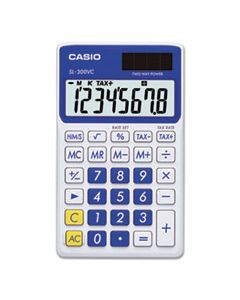 CSOSL300VCBE SL-300SVCBE HANDHELD CALCULATOR, 8-DIGIT LCD, BLUE