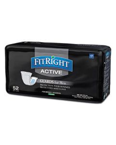 MIIMSCMG02CT FITRIGHT ACTIVE MALE GUARDS, 6" X 11", WHITE, 52/PACK, 4 PACK/CARTON