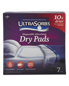 MIIDRY2336RETCT ULTRASORBS DISPOSABLE DRY PADS, 23" X 35", WHITE, 7/BOX, 6/CARTON