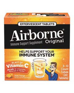 ABN10030 IMMUNE SUPPORT EFFERVESCENT TABLET, ZESTY ORANGE, 30 COUNT