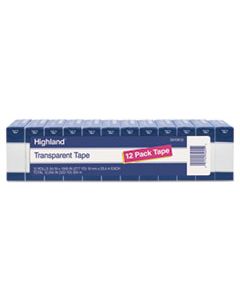 MMM5910K12 TRANSPARENT TAPE, 1" CORE, 0.75" X 83.33 FT, CLEAR, 12/PACK