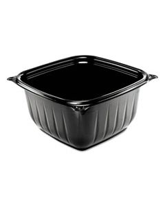 DCCB16SB PRESENTABOWLS PRO BLACK SQUARE BOWLS, 16 OZ, PLASTIC, 63/BAG, 8 BAGS/CARTON