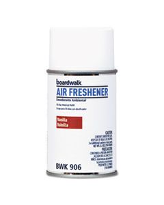 BWK906 METERED AIR FRESHENER REFILL, VANILLA BEAN, 5.3 OZ AEROSOL, 12/CARTON