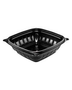 DCCB8SB PRESENTABOWLS PRO BLACK SQUARE BOWLS, 8 OZ, PLASTIC, 63/BAG, 8 BAGS/CARTON