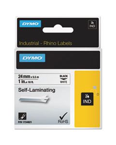 DYM1734821 INDUSTRIAL SELF-LAMINATING LABELS, 1" X 18 FT, WHITE