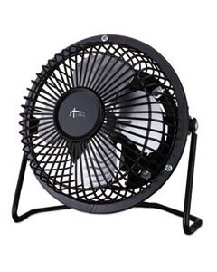 ALEFAN041 MINI PERSONAL COOLING FAN, 4", STEEL, BLACK