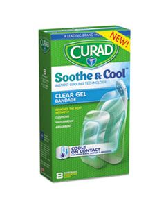 MIICUR5236 SOOTHE & COOL CLEAR GEL BANDAGES, ASSORTED, CLEAR, 8/BOX
