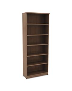 ALEVA638232WA ALERA VALENCIA SERIES BOOKCASE, SIX-SHELF, 31 3/4W X 14D X 80 1/4H, MOD WALNUT