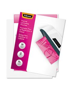 FEL52042 LAMINATING POUCHES, 10 MIL, 9" X 11.5", GLOSS CLEAR, 50/PACK