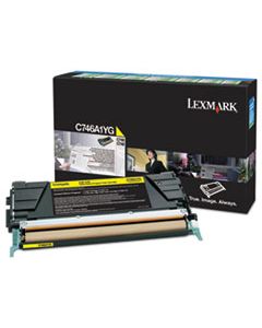 LEXC746A1YG C746A1YG RETURN PROGRAM TONER, 7000 PAGE-YIELD, YELLOW