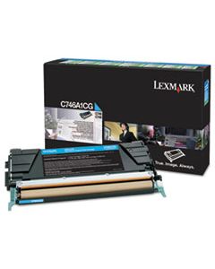 LEXC746A1CG C746A1CG RETURN PROGRAM TONER, 7000 PAGE-YIELD, CYAN