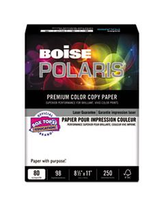 CASBCC8011 POLARIS PREMIUM COLOR COPY PAPER, 98 BRIGHT, 80LB, 8.5 X 11, WHITE, 250/PACK