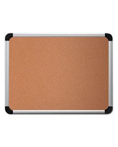UNV43713 CORK BOARD WITH ALUMINUM FRAME, 36 X 24, NATURAL, SILVER FRAME
