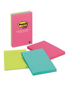 MMM6603AN ORIGINAL PADS IN CAPE TOWN COLORS, LINED, 4 X 6, 100-SHEET, 3/PACK