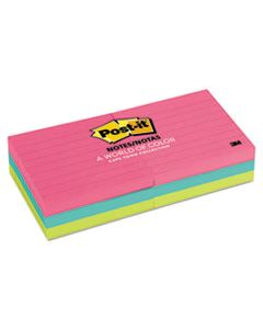 MMM6306AN ORIGINAL PADS IN CAPE TOWN COLORS, 3 X 3, LINED, 100-SHEET, 6/PACK