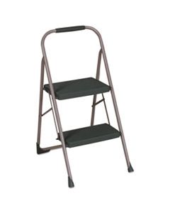 CSC11308PBL1E BIG STEP FOLDING STOOL, 2-STEP, 200 LB CAPACITY, 22" SPREAD, BLACK/GRAY