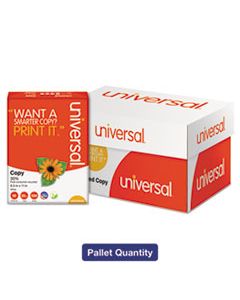 UNV20030PLT 30% RECYCLED COPY PAPER, 92 BRIGHT, 20LB, 8.5 X 11, WHITE, 500 SHEETS/REAM, 10 REAMS/CARTON, 40 CARTONS/PALLET