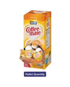 NES35180PLT LIQUID COFFEE CREAMER, HAZELNUT, 0.38 OZ MINI CUPS, 50/BOX, 4 BOXES/CARTON, 130 CARTONS/PALLET, 26,000 TOTAL/PALLET