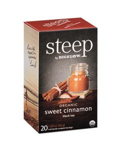 BTC17712 STEEP TEA, SWEET CINNAMON BLACK TEA, 1.6 OZ TEA BAG, 20/BOX