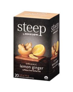 BTC17704 STEEP TEA, LEMON GINGER, 1.6 OZ TEA BAG, 20/BOX