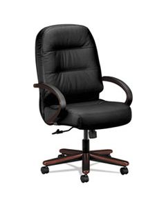 HON2095HPWST11T PILLOW-SOFT 2090 SERIES EXECUTIVE HIGH-BACK SWIVEL/TILT CHAIR, SUPPORTS UP TO 250 LBS., BLACK SEAT/BLACK BACK, BLACK BASE