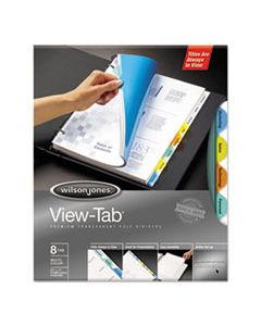 WLJ55063 ROUND VIEW-TAB TRANSPARENT INDEX DIVIDERS, 8-TAB, 11 X 8.5, ASSORTED, 1 SET