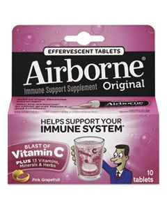 ABN30017 IMMUNE SUPPORT EFFERVESCENT TABLET, PINK GRAPEFRUIT, 10 COUNT