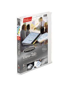 WLJ55364 VIEW-TAB PRESENTATION ROUND RING VIEW BINDER WITH TABS, 3 RINGS, 0.63" CAPACITY, 11 X 8.5, WHITE