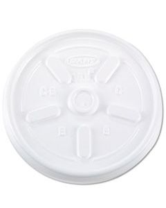 DCC10JL VENTED PLASTIC HOT CUP LIDS, 10 OZ CUPS, WHITE, 1,000/CARTON