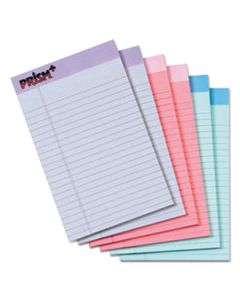 TOP63016 PRISM + WRITING PADS, NARROW RULE, 5 X 8, ASSORTED PASTEL SHEET COLORS, 50 SHEETS, 6/PACK