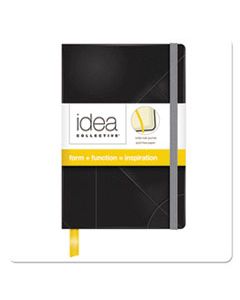 TOP56874 IDEA COLLECTIVE JOURNAL, WIDE/LEGAL RULE, BLACK COVER, 5.5 X 3.5, 96 SHEETS