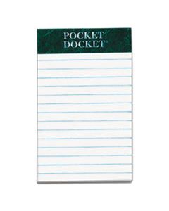 TOP64680 DOCKET RULED PERFORATED PADS, MEDIUM/COLLEGE RULE, 3 X 5, WHITE, 50 SHEETS, 12/PACK