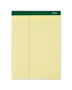 TOP63396 DOUBLE DOCKET RULED PADS, PITMAN RULE, 8.5 X 11.75, CANARY, 100 SHEETS, 6/PACK
