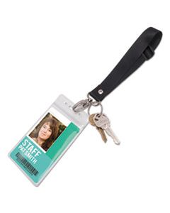 AVT91153 ADJUSTABLE ANTIMICROBIAL WRIST LANYARD, 9 3/4", NYLON, BLACK, 10/PACK