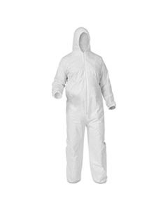 KCC38939 A35 COVERALLS, HOODED, X-LARGE, WHITE, 25/CARTON