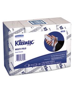 KCC88130 MULTI-FOLD PAPER TOWELS,(4) 4PK BUNDLES, 9 1/5X9 2/5, WHITE, 150/PACK, 16/CARTON