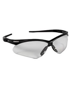 KCC25676 NEMESIS SAFETY GLASSES, BLACK FRAME, CLEAR LENS