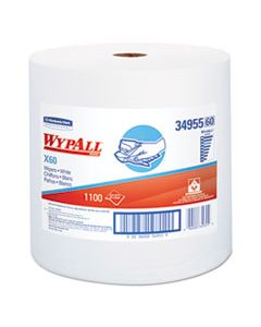 KCC34955 X60 CLOTHS, JUMBO ROLL, WHITE, 12 1/2 X 13 2/5, 1100 TOWELS/ROLL