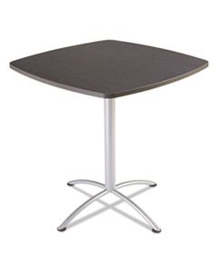 ICE69764 ILAND TABLE, CONTOUR, SQUARE SEATED STYLE, 42" X 42" X 42", GRAY WALNUT/SILVER