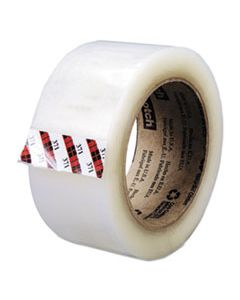 MMM37148100 BOX SEALING TAPE, 3" CORE, 48 MM X 100 M, CLEAR, 36/CARTON