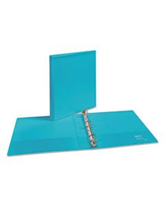 AVE17295 DURABLE VIEW BINDER WITH DURAHINGE AND SLANT RINGS, 3 RINGS, 1" CAPACITY, 11 X 8.5, AQUA