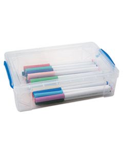 AVT37539 SUPER STACKER LARGE PENCIL BOX, 9 X 5 1/2 X 2 5/8, CLEAR