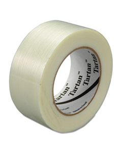 MMM893448 FILAMENT TAPE, 3" CORE, 48 MM X 55 M, CLEAR, 24/CARTON