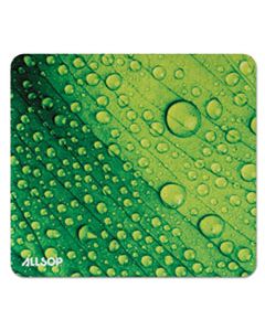 ASP31624 NATURESMART MOUSE PAD, LEAF RAINDROP, 8 1/2 X 8 X 1/10