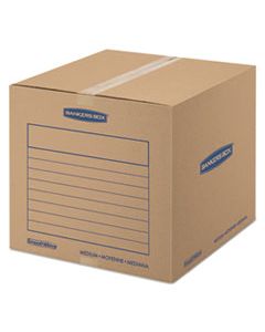 FEL7713901 SMOOTHMOVE BASIC MOVING BOXES, MEDIUM, REGULAR SLOTTED CONTAINER (RSC), 18" X 18" X 16", BROWN KRAFT/BLUE, 20/BUNDLE